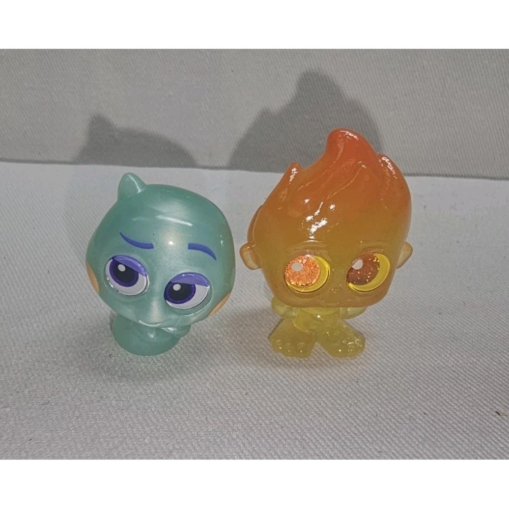 Lot of 8 Disney Doorables Figures Monsters Inc Elemental Luca Mermaid Duos